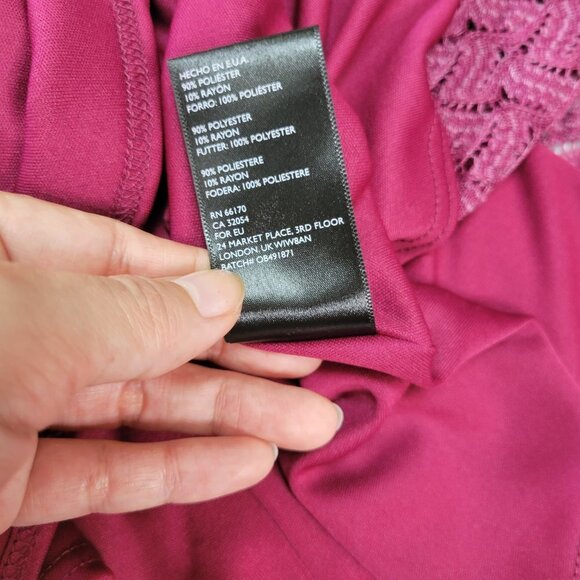 NWT Kimchi Blue Raspberry Lace Dress - Size Small - Picture 10 of 11